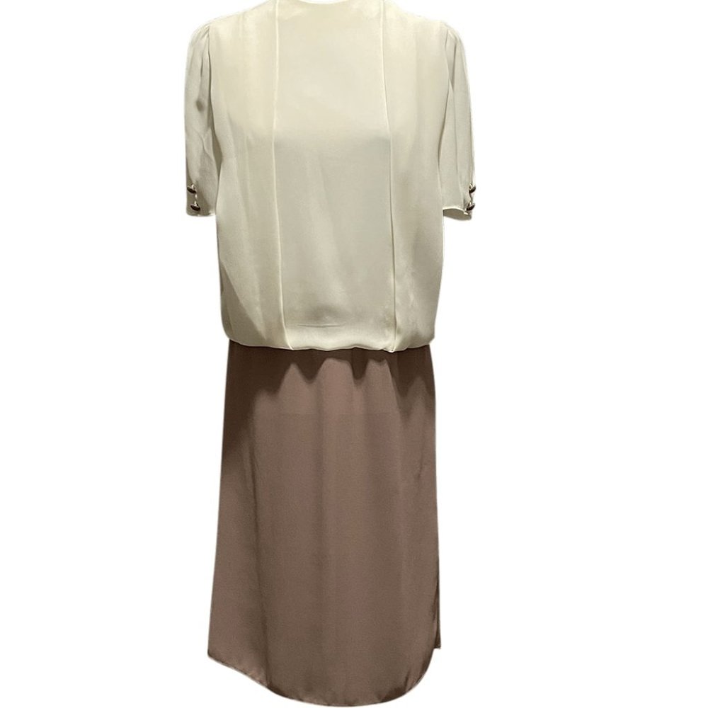 Vintage Chiffon Two Tone Dress